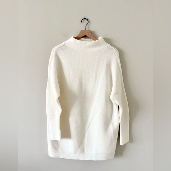 Amazon Mock Neck Long Sleeve Tunic Sweater in Cream - Size S - Picture 1 of 5